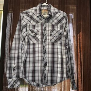 Men’s Plaid Long Sleeve Button Down